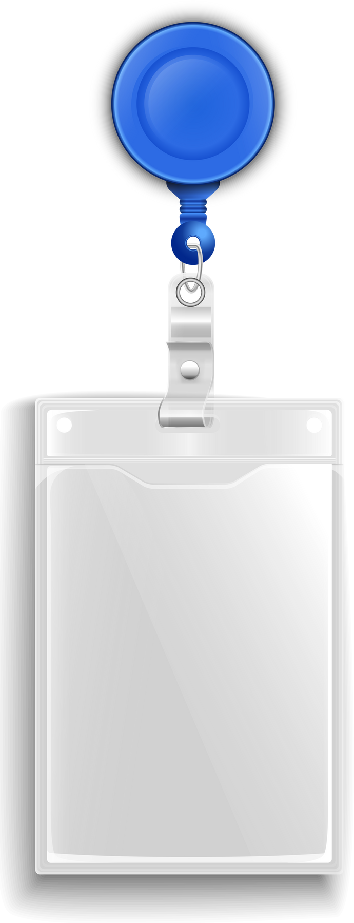 Realistic badge id card holder